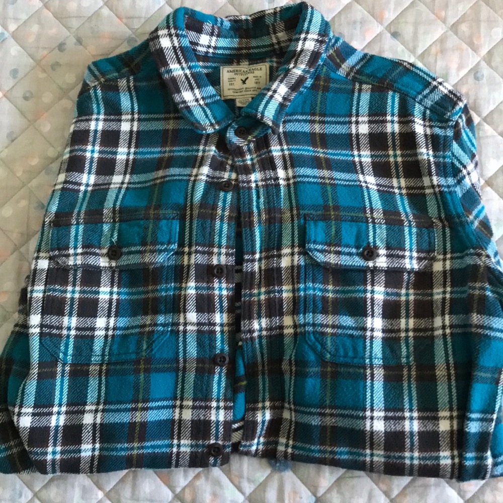 American Eagle flannel shirt.
